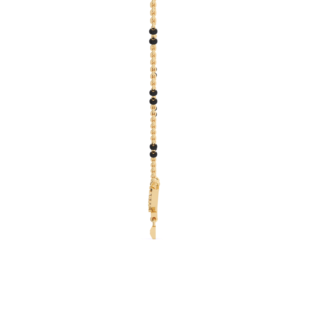 Dazzling Lock Style Lab Grown Mangalsutra